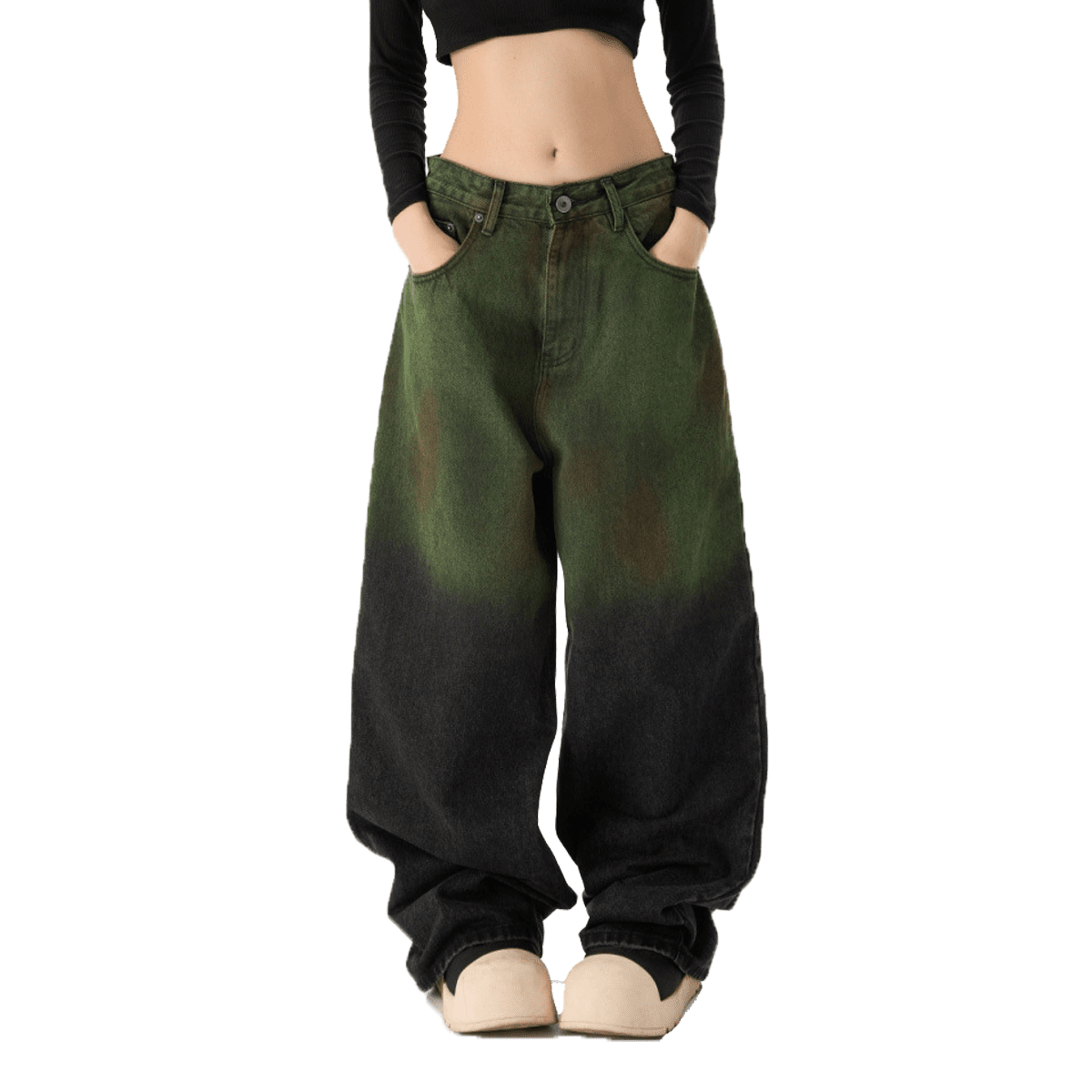 Echo Light- Unisex Aurora Loose Wide-leg Jeans