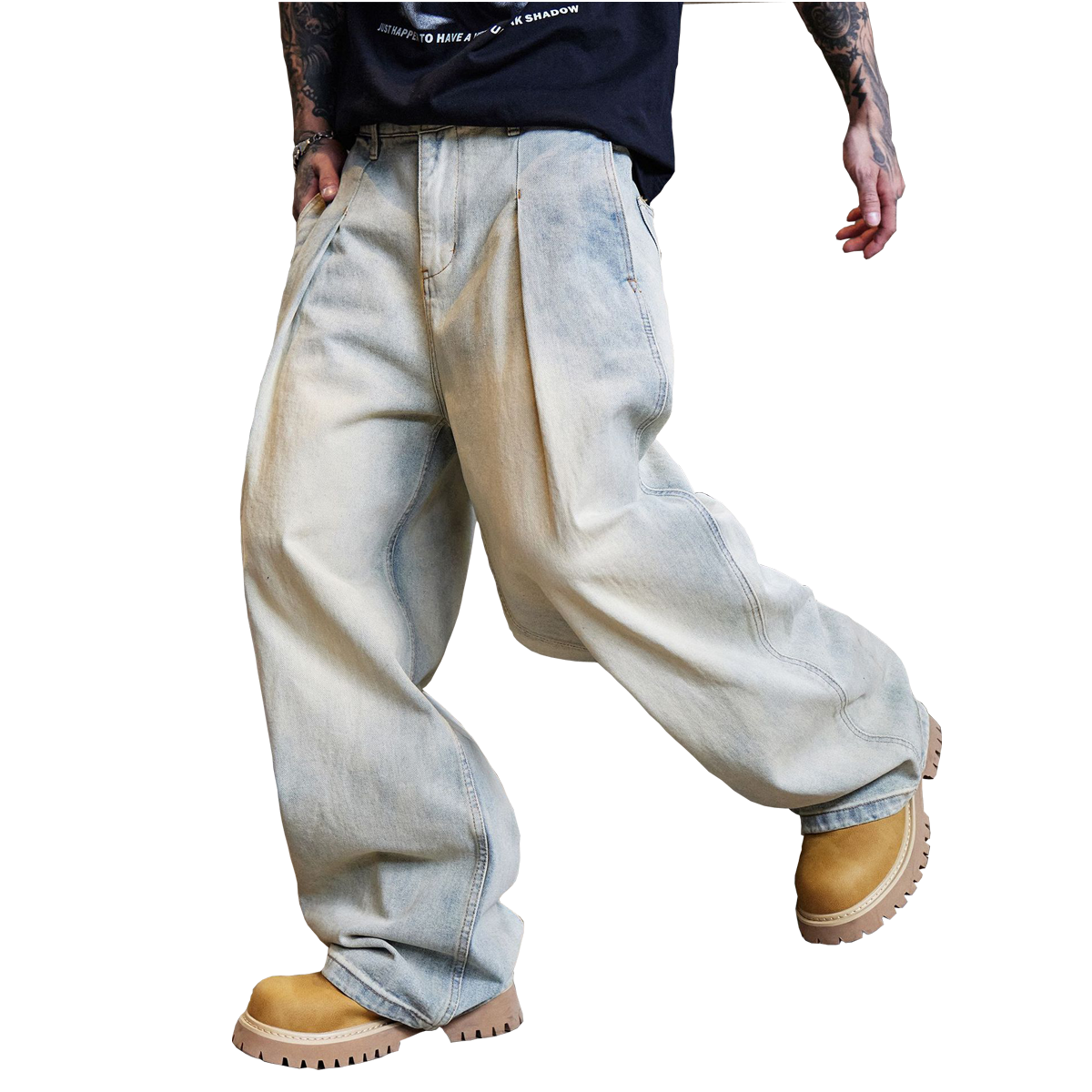 Echo Light Wide-Leg Jeans | Unisex Urban Power Denim