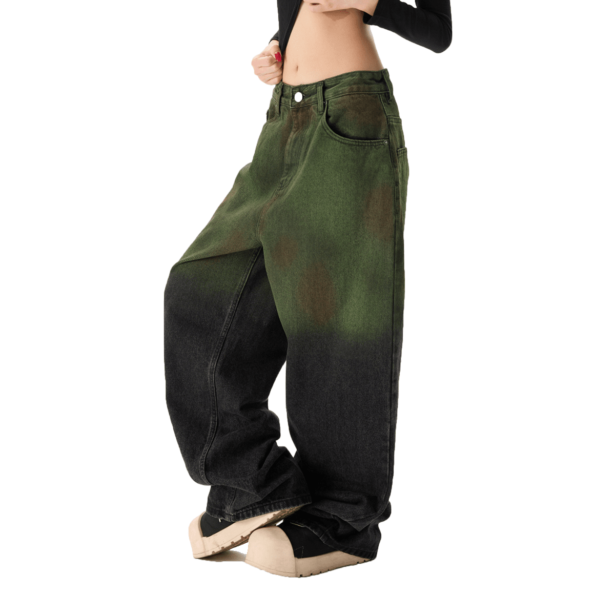 Echo Light- Unisex Aurora Loose Wide-leg Jeans