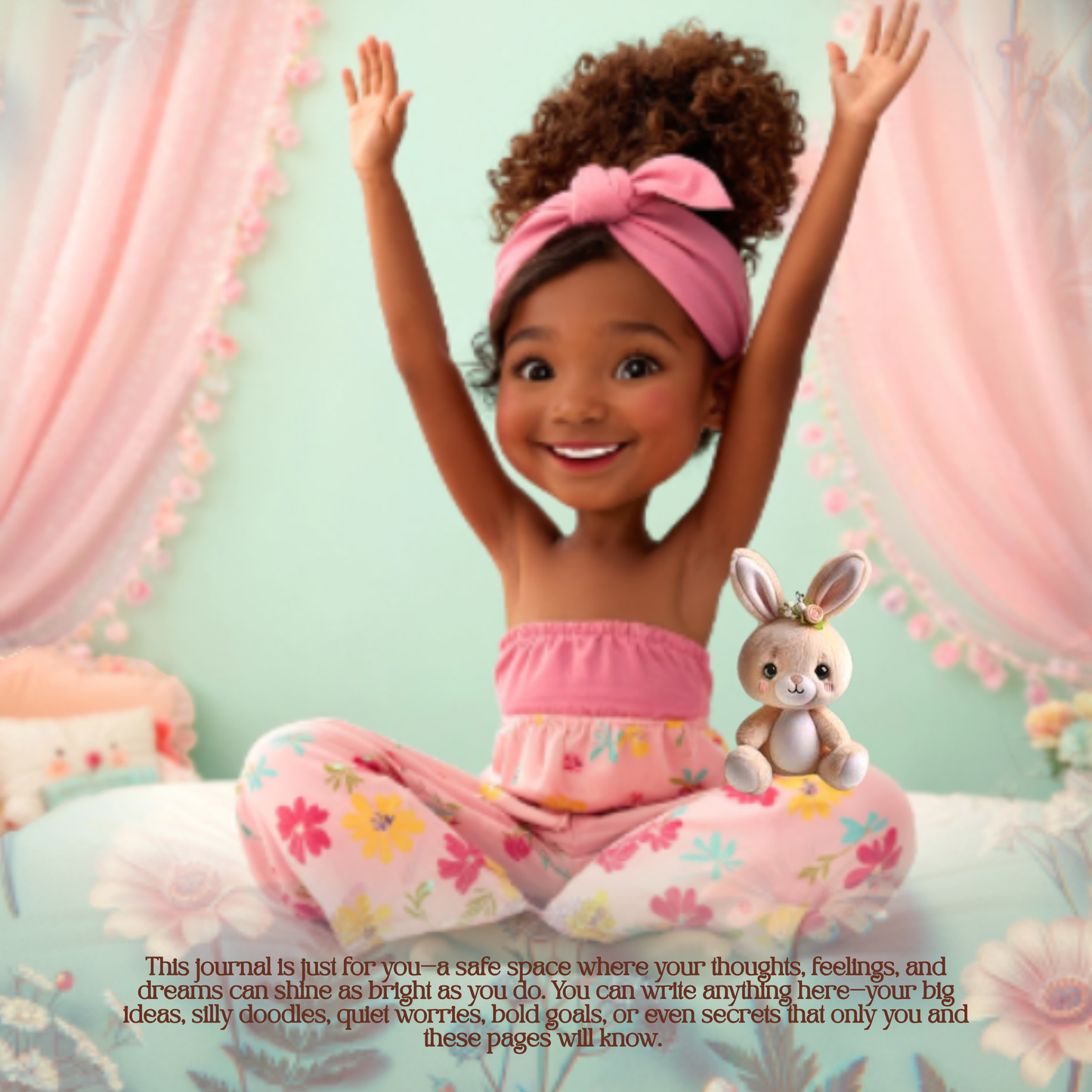 Hard cover journal matte The World Through My Brown Eyes A Personal Journal for Young Black & Brown Girls