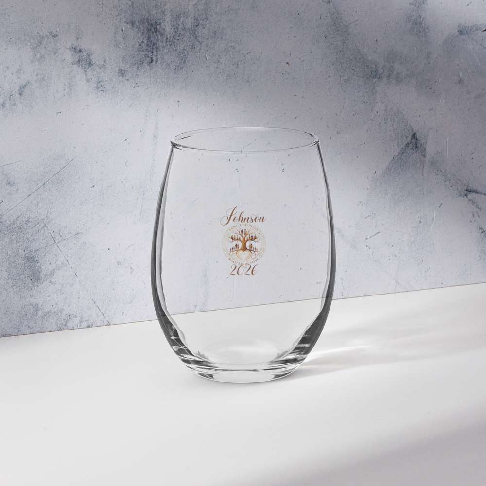Family Reunion Stemless Wine Glass Keepsake |  Family Gatherings & Milestones